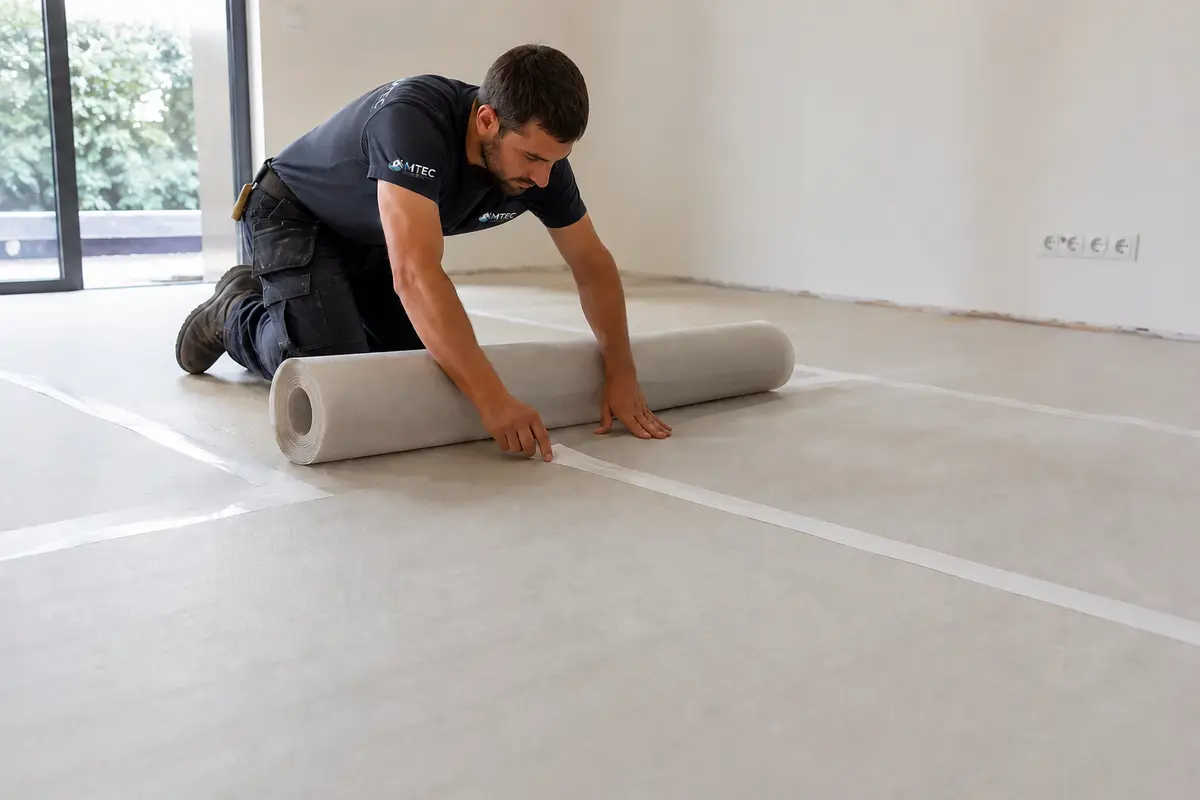 Pose de la sous-couche