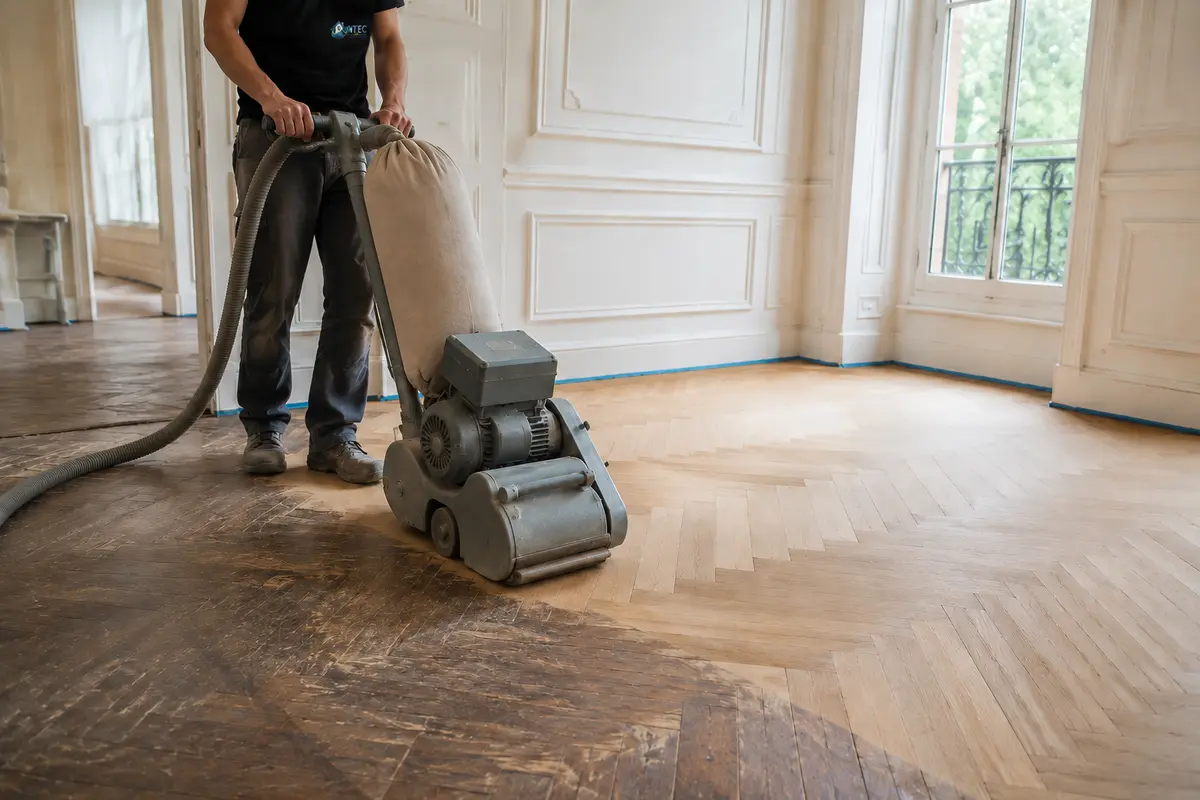 Ponçage de parquet