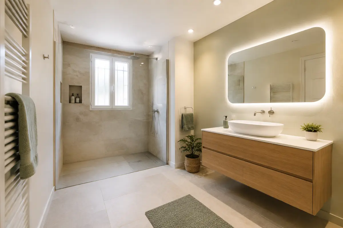 Inspiration pour une salle de bains raffinée